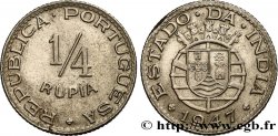 PORTUGUESE INDIA 1/4 Rupia 1947