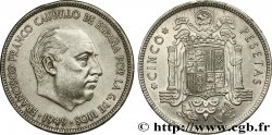 SPAGNA 5 Pesetas Franco / emblème (1950) 1949