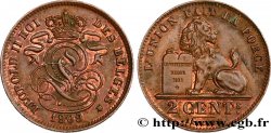 BÉLGICA 2 Centimes Léopold II légende française 1909