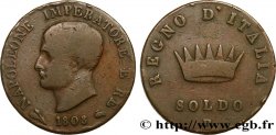 ITALY - KINGDOM OF ITALY - NAPOLEON I 1 Soldo 1808 Bologne
