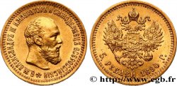 RUSSIE 5 Roubles Alexandre III 1890 Saint-Petersbourg