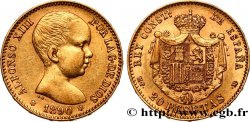 ESPAGNE 20 Pesetas Alphonse XIII 1890 Madrid