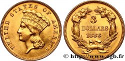 ÉTATS-UNIS D AMÉRIQUE 3 Dollars”Indian Princess” 1888 Philadelphie SUP