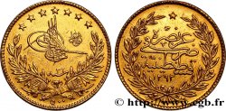 TURQUIE - SULTAN ABDOUL HAMID II 500 Piastres or an 32 1909 Constantinople TTB+