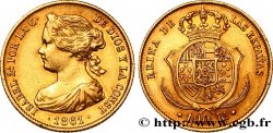 ESPAGNE - ROYAUME D ESPAGNE - ISABELLE II 100 Reales 1861 Madrid TTB+/SUP