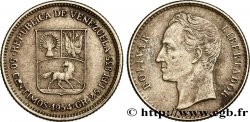 VENEZUELA 50 Centimos emblème / Simon Bolivar 1954 Philadelphie