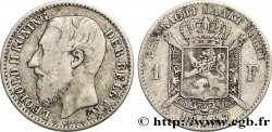 BELGIQUE 1 Franc Léopold II légende flamande signature L WIENER 1887