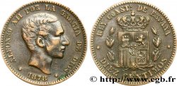 ESPAGNE 10 Centimos Alphonse XII 1878 Oeschger Mesdach & CO
