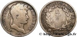 ALLEMAGNE - ROYAUME DE WESTPHALIE - JÉRÔME NAPOLÉON 2 Franken 1808 Paris TB