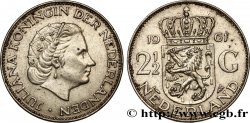NETHERLANDS 2 1/2 Gulden Juliana 1961 Utrecht