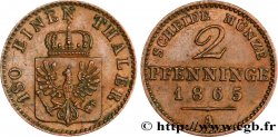 GERMANY - PRUSSIA 2 Pfenninge 1865 Berlin