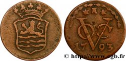 NETHERLANDS INDIES 1 Duit armes de la Zélande / monogramme de la Verenigde Oost-Indische Compagnie 1793