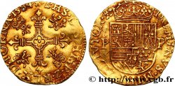 PAYS-BAS ESPAGNOLS - TOURNAI - PHILIPPE II D ESPAGNE Couronne d’or 1584 Tournai TTB