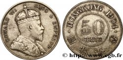 HONG KONG 50 Cents Edouard VII 1904 