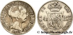 ESPAGNE 4 Reales Isabelle II 1853 Séville