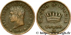 ITALIA - REGNO D ITALIA - NAPOLEONE I 1 Soldo Napoléon Ier 1813 Milan