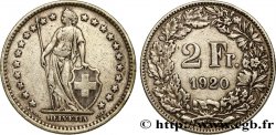 SVIZZERA 2 Francs Helvetia 1920 Berne