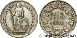 SUISSE 1/2 Franc Helvetia 1946 Berne SUP