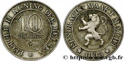 BELGIO 10 Centiemen (Centimes) lion légende flamande 1895
