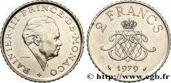 MONACO 2 Francs Rainier III / écu et monogramme couronnés 1979 Paris
