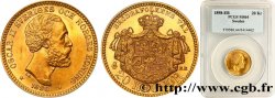 SUÈDE 20 Kronor, 3e type Oscar II 1898 Stockholm