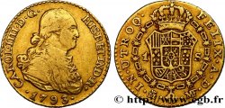 SPAIN 1 Escudo OR Charles IIII / écu couronné 1793 Madrid