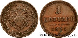 AUSTRIA 1 Kreuzer aigle bicéphale 1851 Vienne
