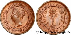 CEYLAN 1/4 Cent Victoria 1890 