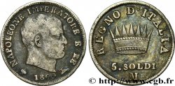 ITALY - KINGDOM OF ITALY - NAPOLEON I 5 Soldi 1809 Milan
