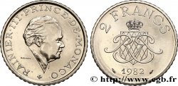 MONACO 2 Francs Rainier III / écu et monogramme couronnés 1982 Paris