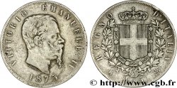 ITALIE 5 Lire Victor Emmanuel II 1873 Milan