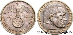 ALLEMAGNE 5 Reichsmark Maréchal Paul von Hindenburg 1936 Muldenhütten - E