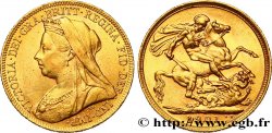 GRANDE BRETAGNE - VICTORIA Souverain, type vieille tête 1901 Londres