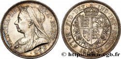 UNITED KINGDOM 1/2 Crown Victoria “Old Head” 1893  AU/MS