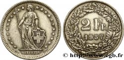 SUISSE 2 Francs Helvetia 1957 Berne