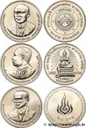 THAILANDIA Lot trois monnaies de 20 Baht BE 2556 2013 