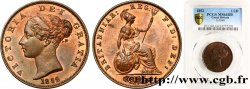 GROßBRITANNIEN - VICTORIA 1/2 Penny tête jeune 1852 Londres fST64 PCGS