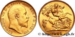 UNITED KINGDOM 1/2 Souverain Edouard VII 1907 Londres MS