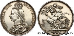 UNITED KINGDOM 1 Crown Victoria buste du jubilé 1887  AU