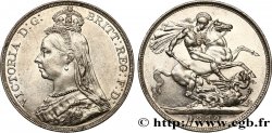 UNITED KINGDOM 1 Crown Victoria buste du jubilé 1889  AU