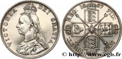 UNITED KINGDOM 1 Florin Victoria buste du jubilé 1887  AU