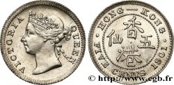 HONG KONG 5 Cents Victoria 1901 
