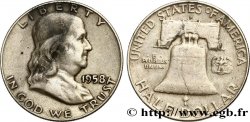 ÉTATS-UNIS D AMÉRIQUE 1/2 Dollar Benjamin Franklin 1958 Denver