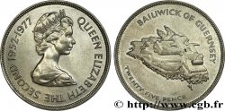 JERSEY 25 Pence Jubilé d’argent d’Elisabeth II 1977