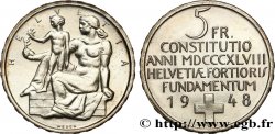SUISSE 5 Francs centenaire de la constitution suisse 1948 Berne