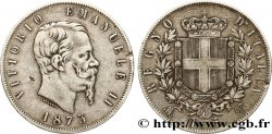 ITALIE 5 Lire Victor Emmanuel II 1873 Milan