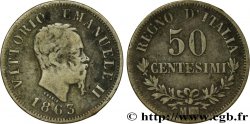 ITALIE 50 Centesimi Victor Emmanuel II 1863 Milan