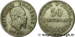 ITALIE 50 Centesimi Victor Emmanuel II 1863 Milan