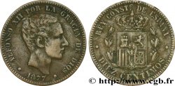 ESPAGNE 10 Centimos Alphonse XII 1877 Oeschger Mesdach & CO
