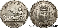 SPAIN 5 Pesetas 1870 Madrid
